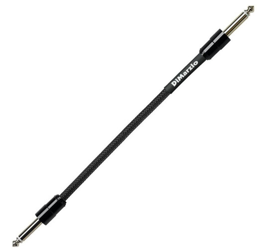 Dimarzio Pc112bk Patchkabel Braided 30 Cm. 2 Raka, Svart
