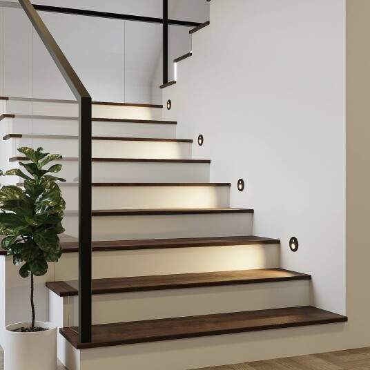 Arcchio Neru LED-downlight, sensor, rund svart Arcchio Neru LED-downlight, sensor, rund svart