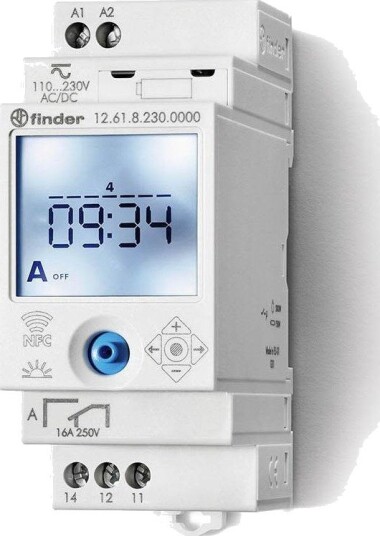 Finder 126182300000 Koblingsur 16A, 110…230Vac/Dc Finder 126182300000 Koblingsur 16A, 110…230Vac/Dc