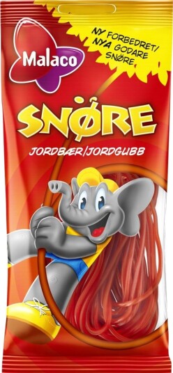 Pose med Malaco Jorbærsnøre 94 gram