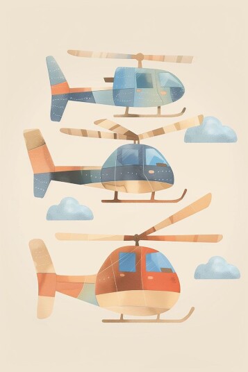 Namly Design Plakat Fargerike Helikoptre POSTERZFMQ3K Namly Design Plakat Fargerike Helikoptre POSTERZFMQ3K