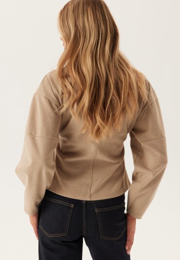 Vero Moda Vmklea Ls O-Neck Cardigan Jrs Ga Beige M