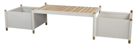 Cane-line Sticks benk Teak/sand Inkl. 2 plantekasser Natur Cane-line Sticks benk Teak/sand Inkl. 2 plantekasser Natur