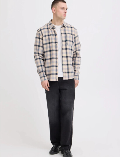 Blend Bhdevon Shirt Check Cream M Blend Bhdevon Shirt Check Cream M