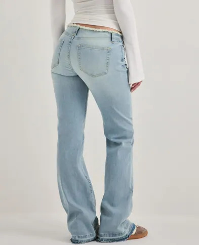 Nelly Blå No Waist Bootcut Jeans