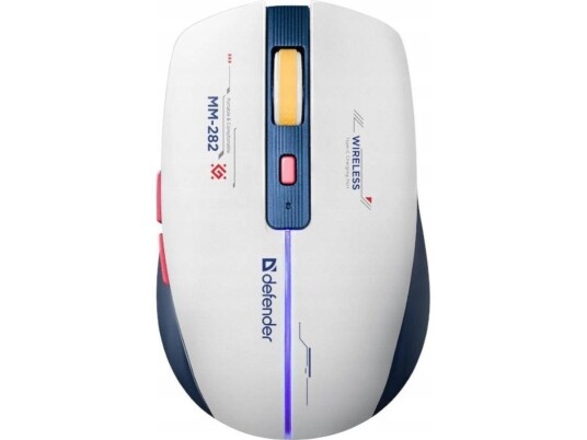 Defender Dila MM282 Trådløs Gamingmus 1800 DPI RGB Hvit Defender Dila MM282 Trådløs Gamingmus 1800 DPI RGB Hvit