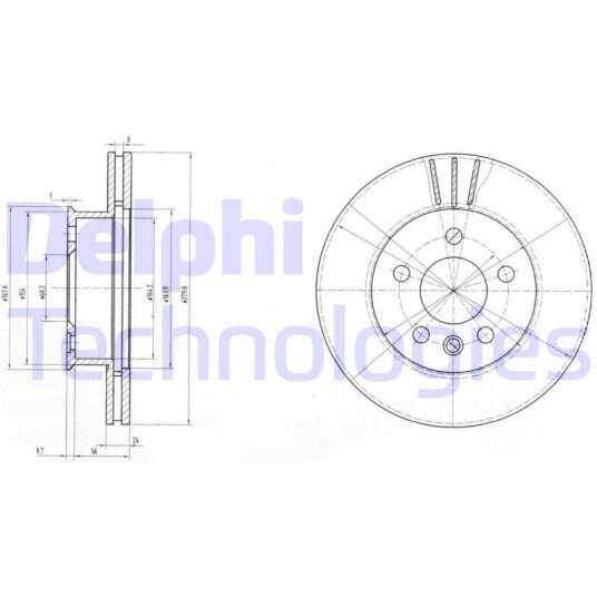 Bremseskive DELPHI BG2717