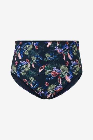 Zizzi - Bikiniunderdeler caSelma HW Swim Brief Aop - Blå