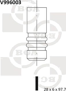 BGA V996003 Utløpsventil