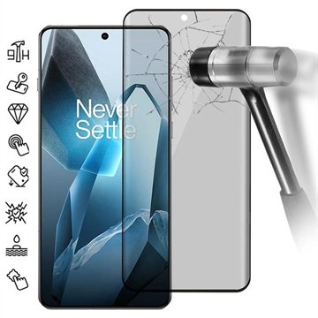 OnePlus 13 Privacy Full Cover Beskyttelsesglass Svart Kant