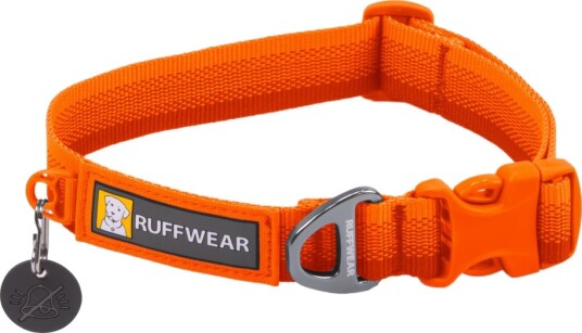 Ruffwear Front Range Halsbånd Blaze Orange Størrelse S 28 36 cm Halsomkrets 20 Mm Bred