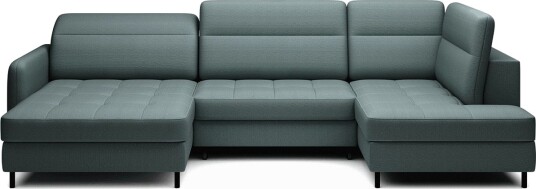 Berrto Sofa med Divan og Sjeselong 5 seters   Grå