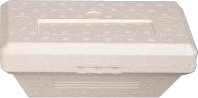 Isboks 1Ltr Termo/Portionsboks L232xb134xh68mm Med Løst Låg Hvid,174 Stk/Krt