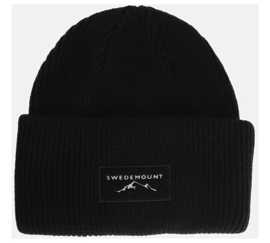 Swedemount Lofoten Wool Knitted Beanie Black Onesize Luer