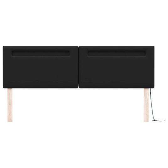 Sengegavl Enkel Design Svart 180 cm Imiter skinn