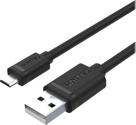 Unitek Y C435gbk   Usb Kabel   Micro Usb Type B Hann Til Usb Hann   Usb 2.0   2.4 A   3 M   Svart