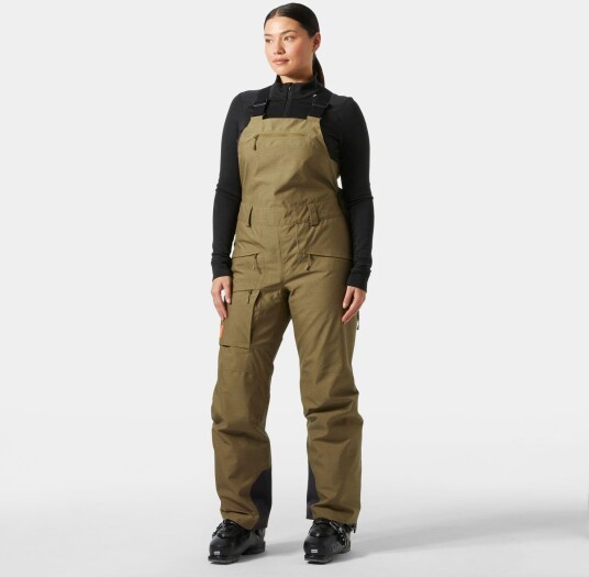Helly Hansen Powderqueen Bib Pants 2.0 Dame Brun M BrunM