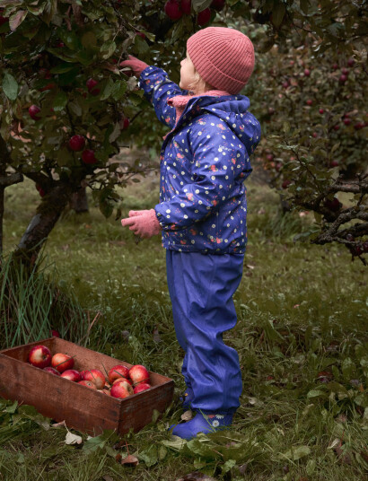 CeLaVi Rainwear Set - Aop, W. Fleece - Blue - 90