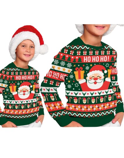 "Ho Ho Ho!" Julegenser med Nisse og Andre Julemotiver til Barn Strikkegenser
