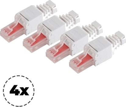 Shiverpeaks Bs75011 4 Rj 45 Hankjønn Rett Cat6 23/26 Gull