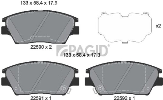 PAGID T2493N Bremseklosser PAGID T2493N Bremseklosser
