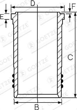 Sylinderhylse GOETZE ENGINE 14-450880-00