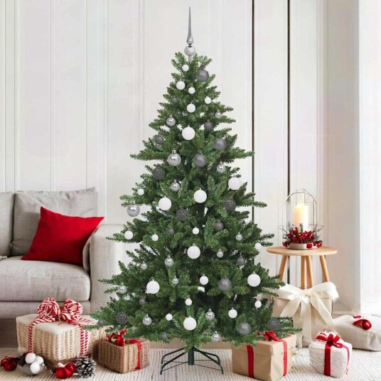  Kunstig sammensatt juletre med 300 LED med stativ 180 cm PVC