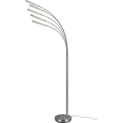 Trio Lighting Reed LED gulvlampe børstet stål