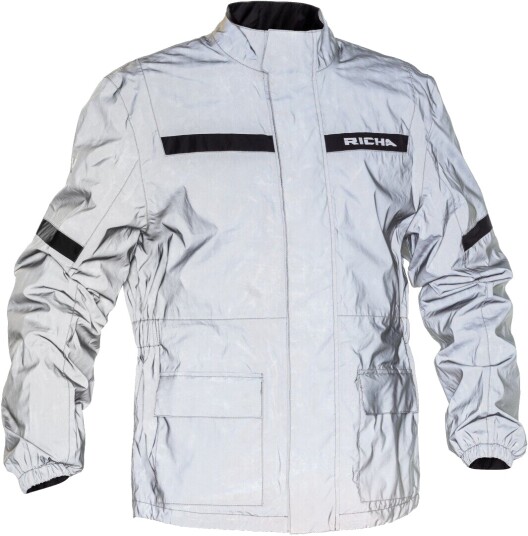 Richa Rain Flare Motorsykkel Rain Jacket 3XL Svart Sølv Richa Rain Flare Motorsykkel Rain Jacket 3XL Svart Sølv