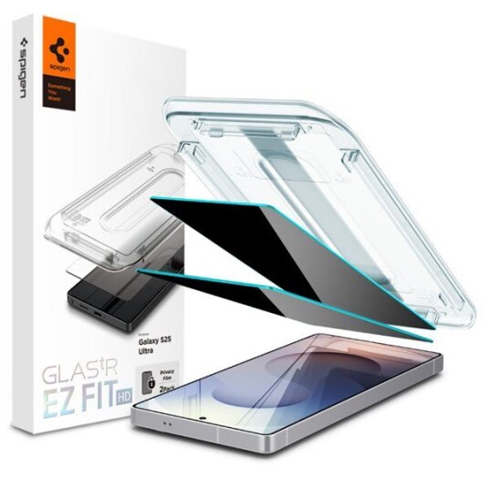 Spigen Glas.tR EZ Fit HD Privacy 2-Pakning for Samsung Galaxy S25 Ultra Spigen Glas.tR EZ Fit HD Privacy 2-Pakning for Samsung Galaxy S25 Ultra