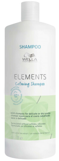 Wella Professionals Elements Beroligende Sjampo 1000ml - Silikonfri og Sulfatfri for Sensitiv Hodebunn
