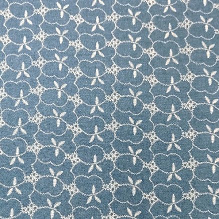 Denimstoff 145cm 51 Blomst - 50cm Denimstoff 145cm 51 Blomst - 50cm
