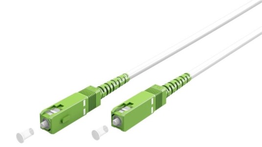 Goobay Fiberoptisk kabel 20m SC-APC Simplex OS2 Hvit