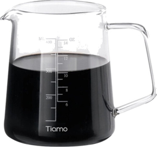 Tiamo Glass Coffee Server - 400ml Tiamo Glass Coffee Server - 400ml