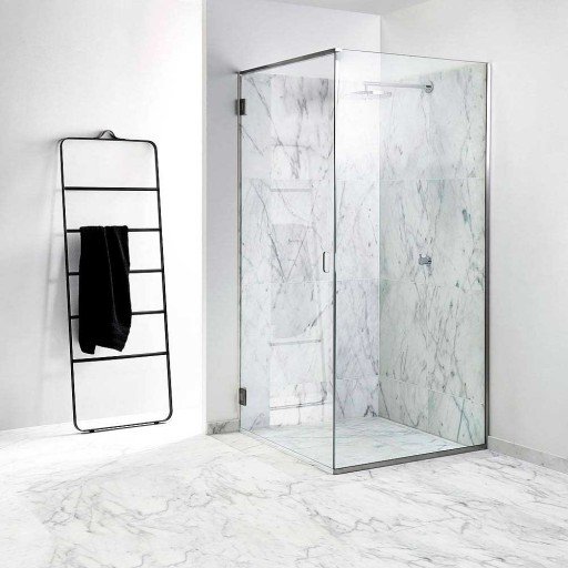 Unidrain GlassLine dusjdør, 97,6 cm, klart glass