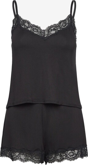Hunkemöller Pj Cami Jersey Lace Nana - BLACK - XXL