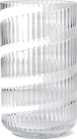 Lyngby Porcelæn Vase munnblåst glass 25 cm swirl white Lyngby Porcelæn Vase munnblåst glass 25 cm swirl white