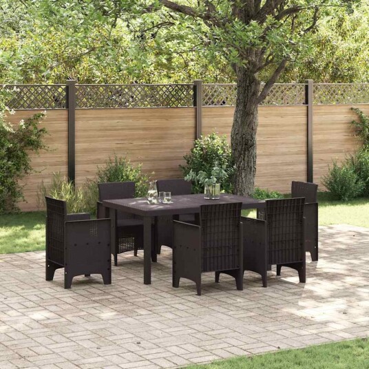 Hagebord Brun 150x100x73 cm Poly Rattan