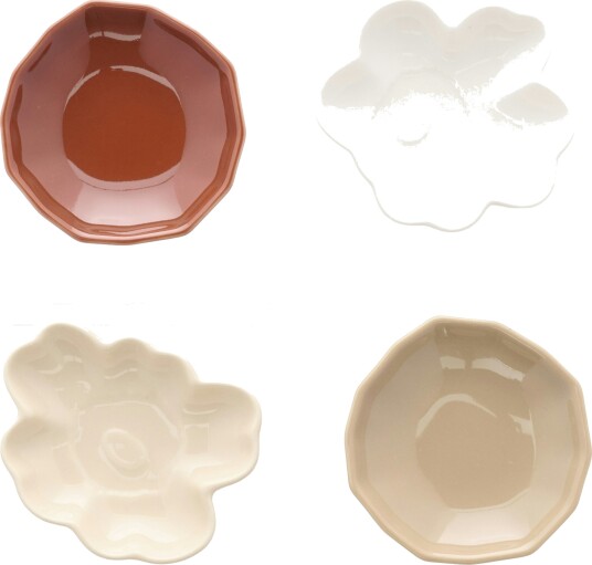 Unikko & Kivet Tallerken 4 pk Light Brown / Kastanje