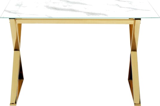 Foxter Spisebord 70x120 cm Hvitt Gull