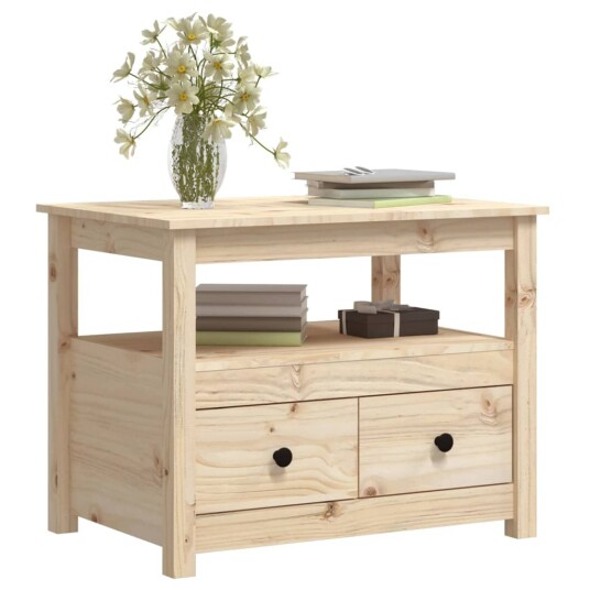 vidaXL Salongbord 71x49x55 cm heltre furu