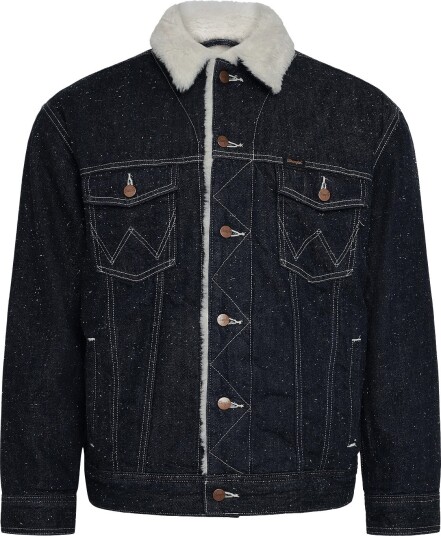 Wrangler Sherpa Anti Fit Jacket Navy S Wrangler Sherpa Anti Fit Jacket Navy S