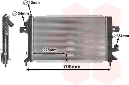 Radiator VAN WEZEL 37002383