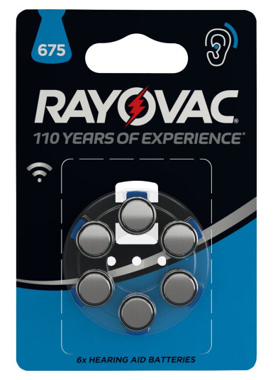 VARTA RAYOVAC 675 HØREAPPARATBATTERIER, 6 STK