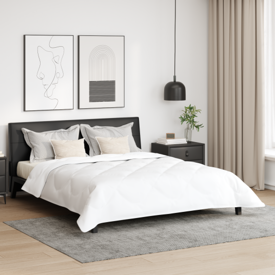 Vidaxl Vinter Dynen med pute 3 pcs Hvit 240 x 260 cm Mikrofiber