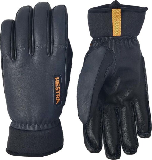Hestra Army Leather Wool Terry 5 Finger Grey, 10