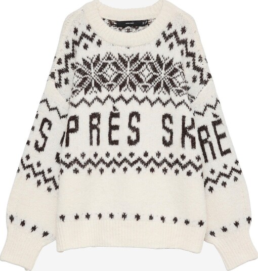 Vero Moda Vmmoritz Genser Langermet Pullover med Rund Hals i Beige Vero Moda Vmmoritz Genser Langermet Pullover med Rund Hals i Beige