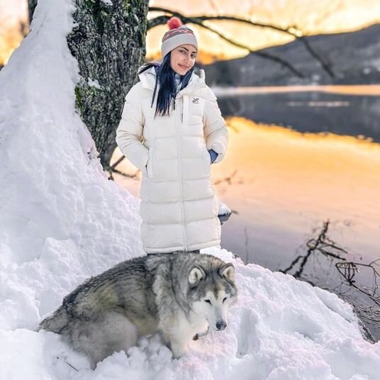 Skalljakke Turjakke & Vindjakke Flexpedition Down Parka Dame Tofu Størrelse:2XL