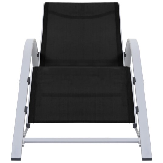 vidaXL Solseng tekstil og aluminium svart