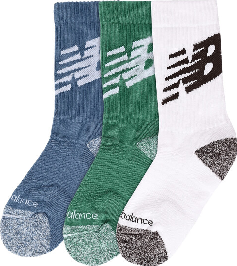 New Balance Youth Lifestyle Graphic Crew 3 Pack Multi/patterned L